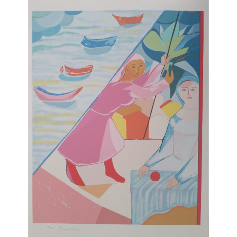 Cícero Dias - Gravura 4 Barcos